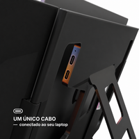 Monitor Duplo/triplo Portátil Para Notebook - Expansor De Telas Triplo 60hz, Compatível Com Windows/mac/switch